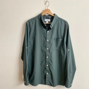 Coolibar Button Down Sun Shirt Mens size Large Green
